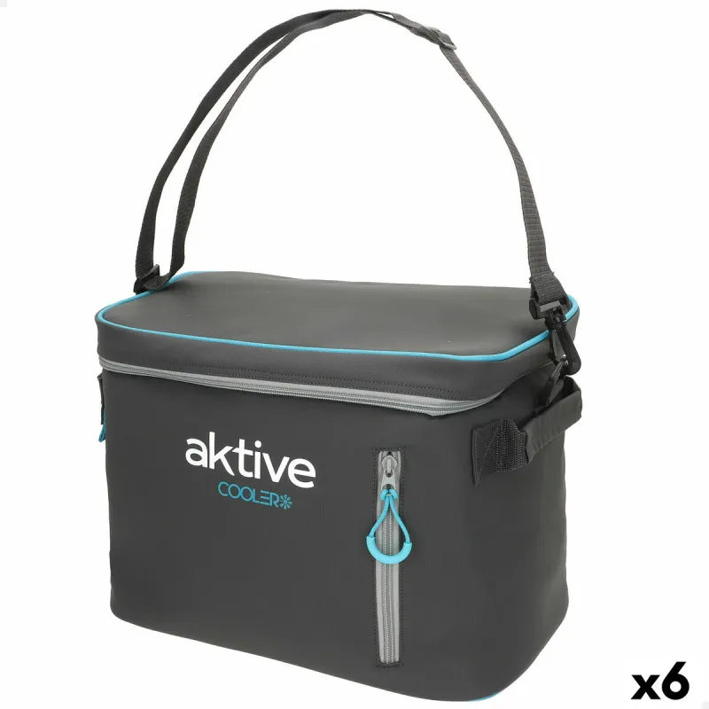 Portable Fridge Aktive Black Polyester PEVA Foam 18 L 34 x 26 x 21 cm (6 Units)