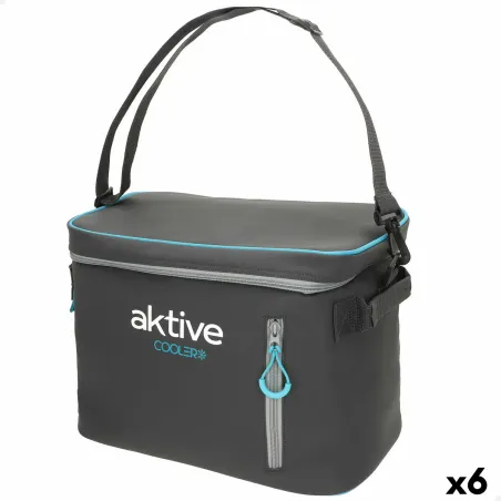 Portable Fridge Aktive Black Polyester PEVA Foam 18 L 34 x 26 x 21 cm (6 Units)