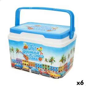 Portable Rigid Cooler Aktive Blue Plastic 5 L 28 x 19 x 21 cm (6 Units)
