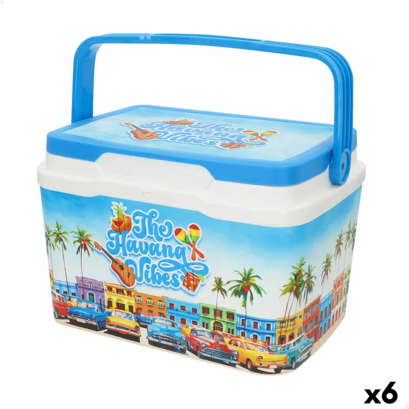 Portable Rigid Cooler Aktive Blue Plastic 5 L 28 x 19 x 21 cm (6 Units)