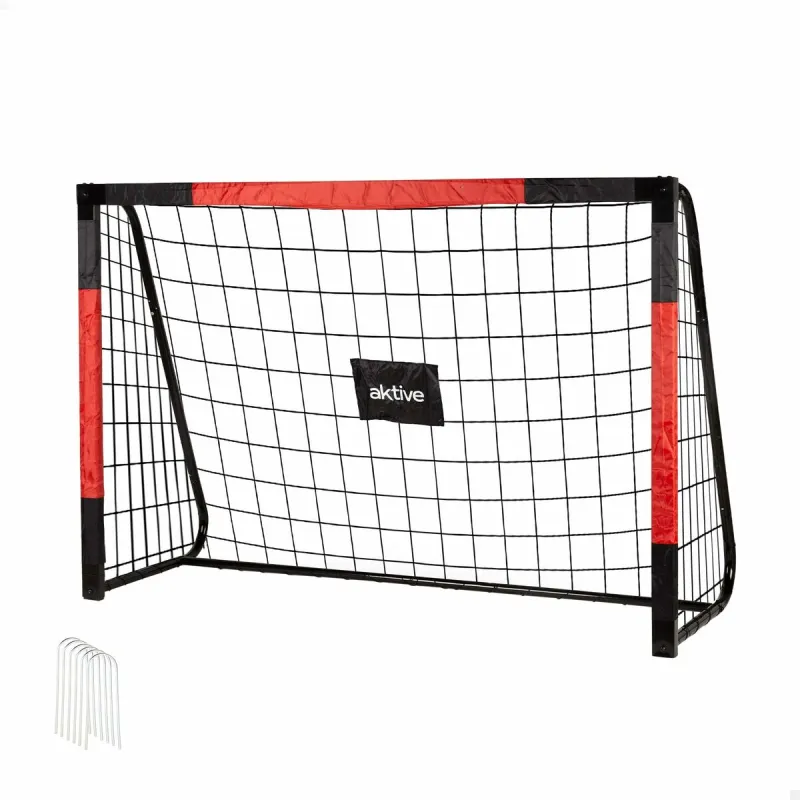 Futbola Mērķis Aktive 180 X 12 X 60 CM Melns Sarkans