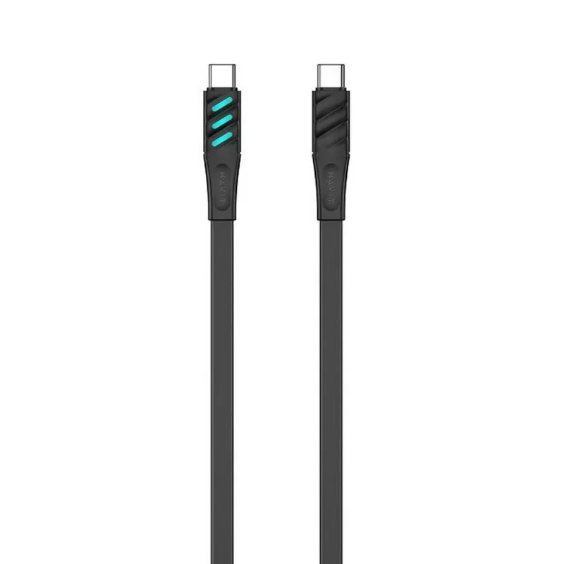 USB-C - USB-C kabelis Havit CB6255 Juoda 1 m