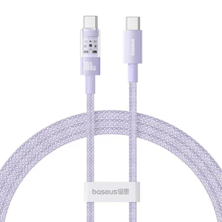 USB-C - USB-C kabelis Baseus P10373000511-00 Purpurinis 1 m