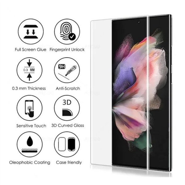 Tempered glass Nano Optics 5D UV Glue Samsung G925 S6 Edge curved transparent