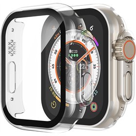 LCD apsauginis stikliukas/dėklas 360 degree cover Apple Watch 40mm skaidrus