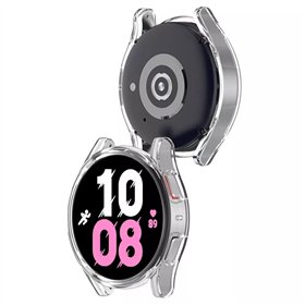 LCD apsauginis stikliukas/dėklas 360 degree cover Samsung Watch 5 44mm skaidrus
