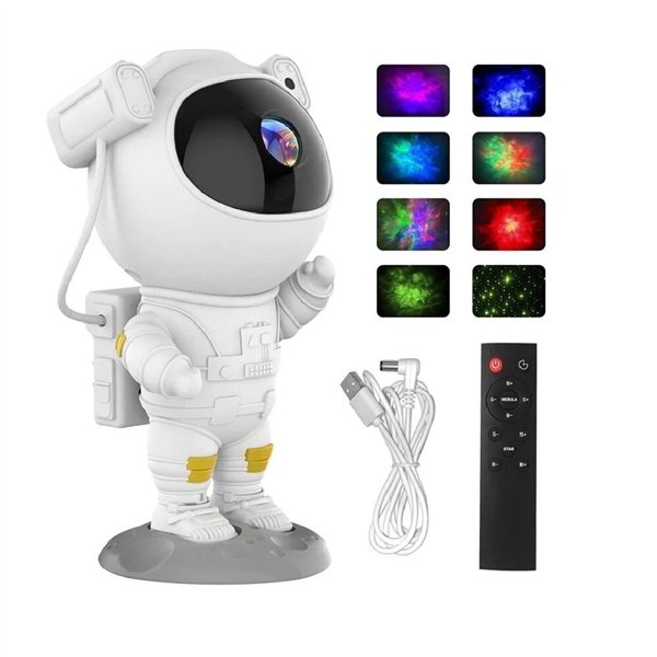 LED 3D galaxy and star projector Reach Astronaut, white