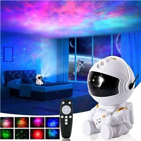 LED 3D galaxy and star projector Reach Mini Astronaut, white