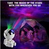 LED 3D galaxy and star projector Reach Mini Astronaut, white