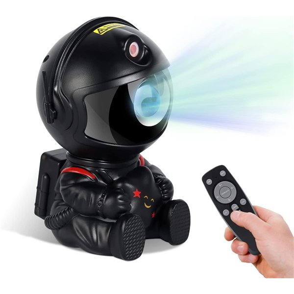 LED 3D galaxy and star projector Reach Mini Astronaut, black