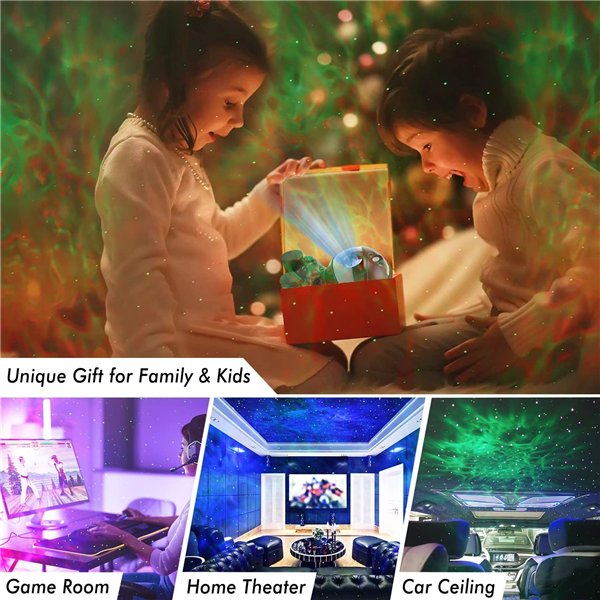 LED 3D galaxy and star projector Reach Mini Astronaut, black