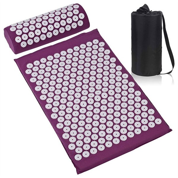 Acupressure massage mat with cushion MM-001 burgundy