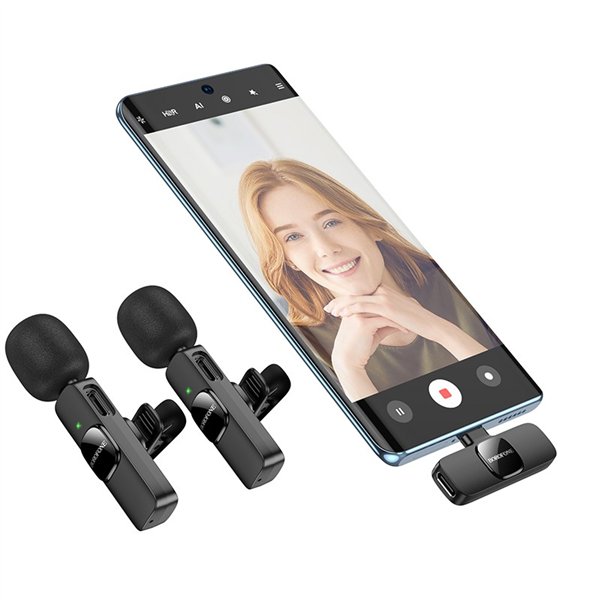 Microphone Borofone BFK15 Lightning/USB-C black