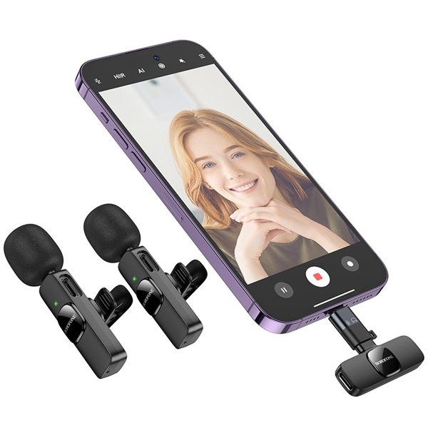 Microphone Borofone BFK15 Lightning/USB-C black