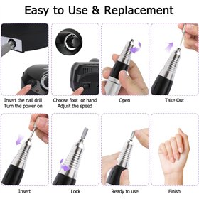 Nail drill Reach Nails, black