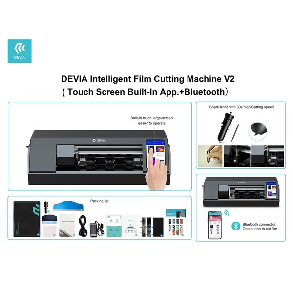 Devia Intelligent Film Cutting Machine With Touch Screen V2 (Built-In App + Bluetooth) PT017
