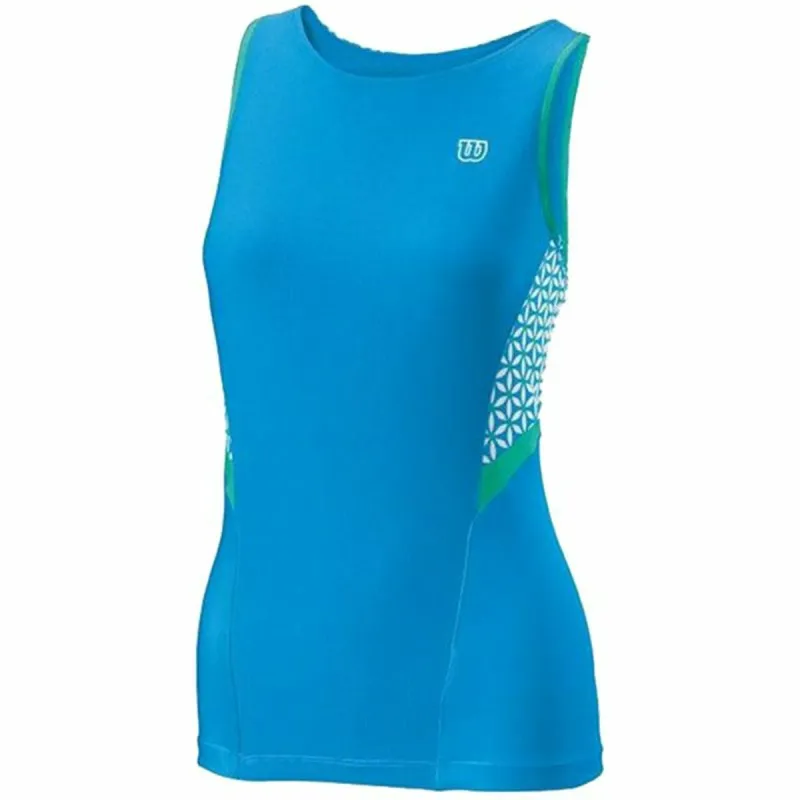 Women's Sleeveless T-shirt Wilson Glamour Green Tennis Reversible (Refurbished C)