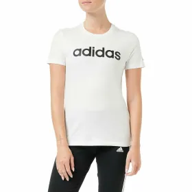 Sieviešu Krekls ar Īsām Piedurknēm Adidas Balts