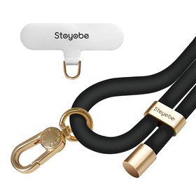 Silicone phone lanyard Stoyobe black