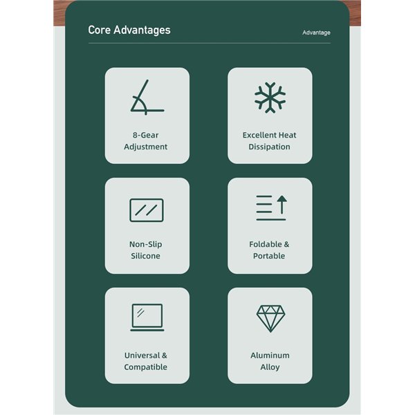 Sulankstomas nešiojamo kompiuterio stovas Awei X26 sidabrinis