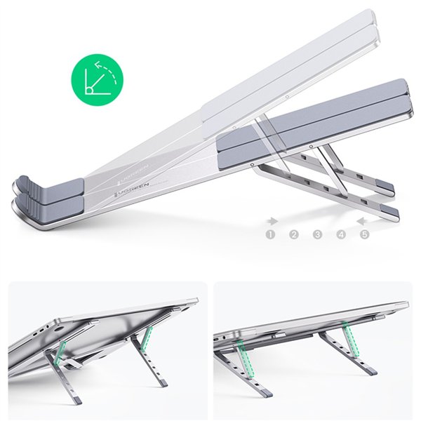 Sulankstomas nešiojamo kompiuterio stovas Ugreen LP451 sidabrinis