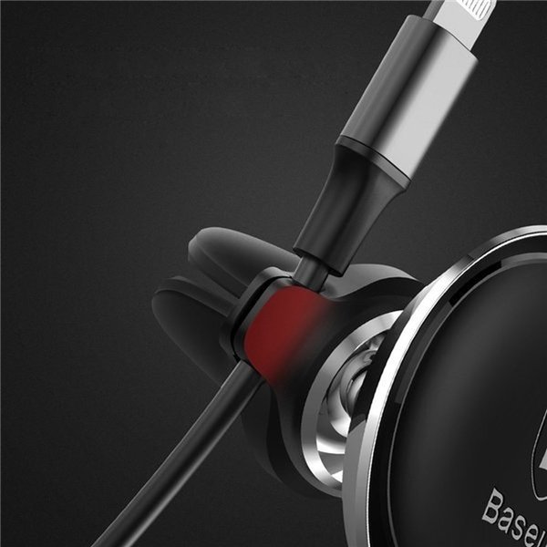 Phone holder Baseus Magnetic Air Vent With Cable Clip black SUGX020001