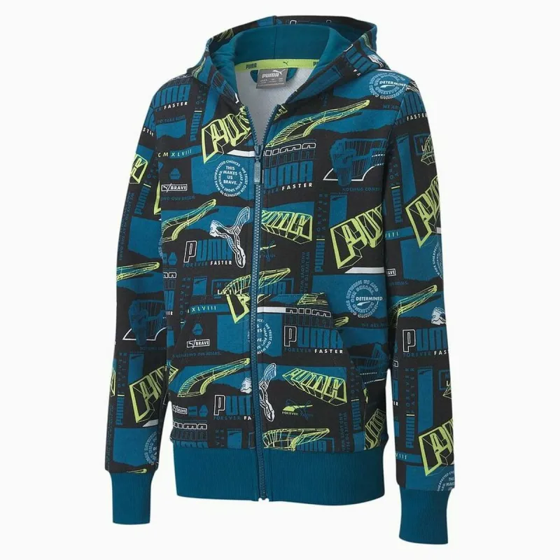 Uniseksinis džemperis su gobtuvu Puma  FULL-ZIP 583197 Mėlyna