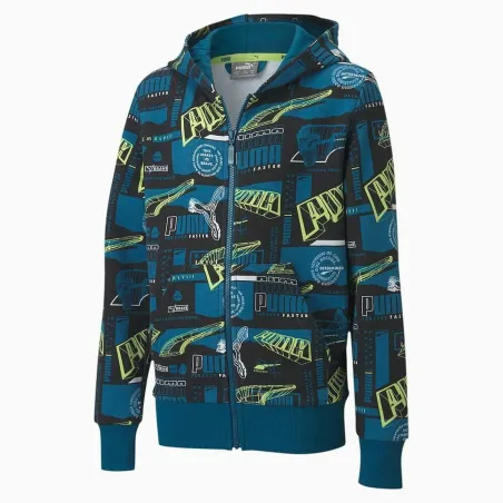 Uniseksinis džemperis su gobtuvu Puma  FULL-ZIP 583197 Mėlyna