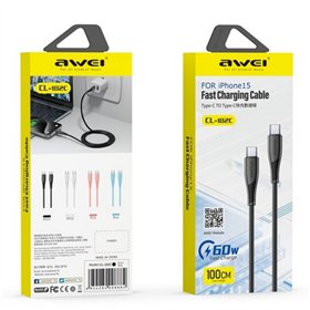 USB cable Awei CL-182C USB-C to USB-C 1.0m white