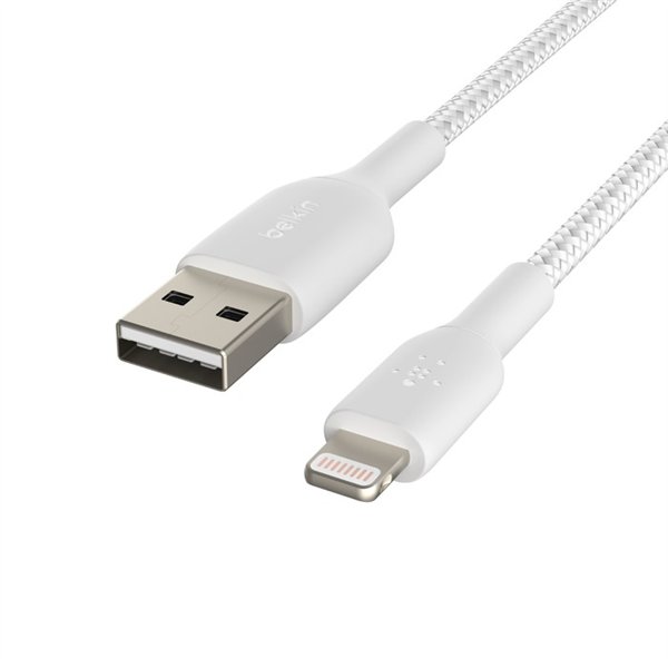 USB cable Belkin Boost Charge Braided USB-A to Lightning 1.0m white