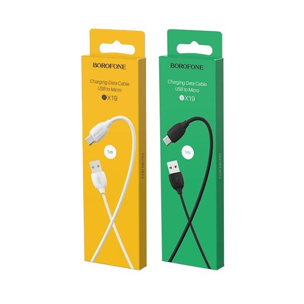 USB cable Borofone BX19 USB-A to MicroUSB 1.0m black