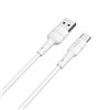 USB kabelis Borofone BX30 Type-C 1.0m silikoninis baltas