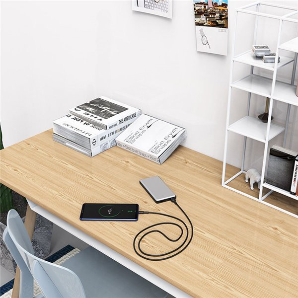 USB kabelis Borofone BX30 Type-C 1.0m silikoninis juodas