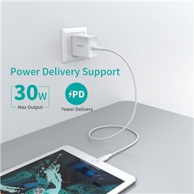 USB cable Choetech IP0040 MFi USB-C to Lightning PD30W 1.2m white