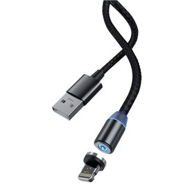 USB cable Devia Gracious Magnetic Lightning 1.0m 5V 2.1A black