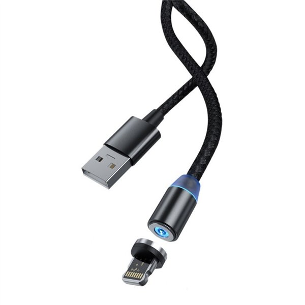 USB cable Devia Gracious Magnetic Lightning 1.0m 5V 2.1A black