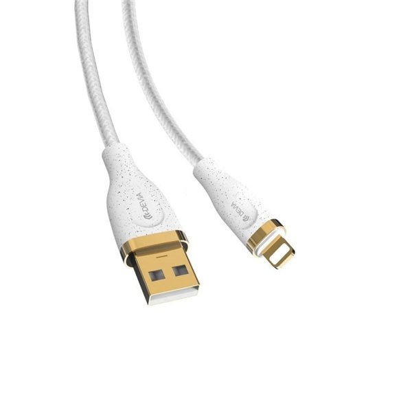 USB cable Devia Star Series Woven Lightning 1.5m white