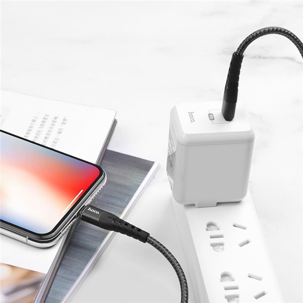 USB cable Hoco U64 PD Type-C to Lightning black
