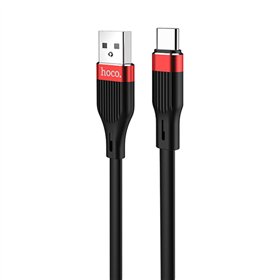 USB kabelis Hoco U72 Type-C 1.2m silikoninis juodas