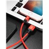 USB kabelis Hoco X14 Lightning, raudonas-juodas 1.0m