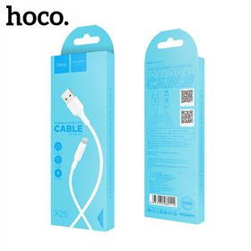 USB kabelis Hoco X25 Lightning 1.0m baltas