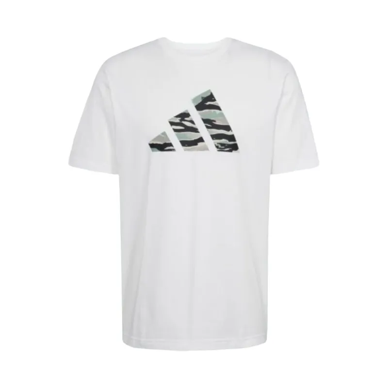 Men’s Short Sleeve T-Shirt Adidas M C CAMO LOGO T JI6770 White