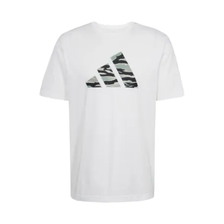 Men’s Short Sleeve T-Shirt Adidas M C CAMO LOGO T JI6770 White