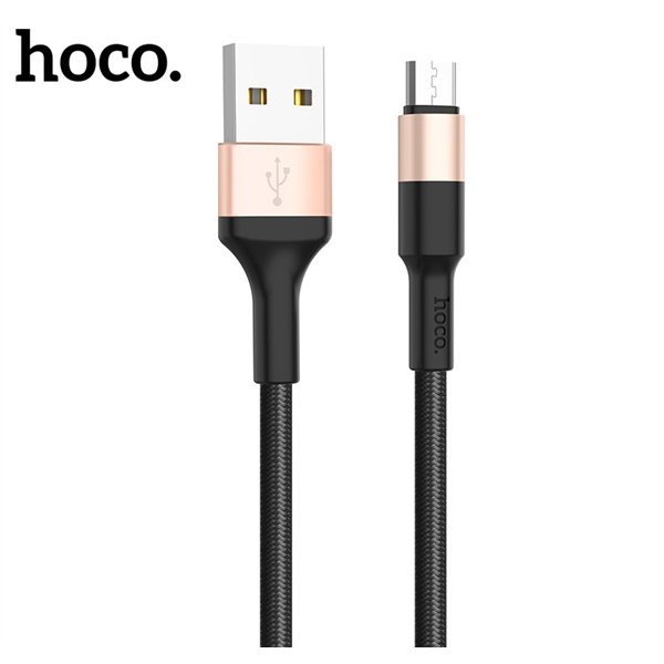 USB cable Hoco X26 microUSB 1.0m black-gold