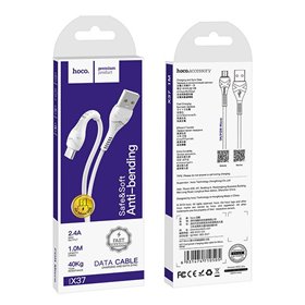 USB cable Hoco X37 Cool Power microUSB 1.0m white