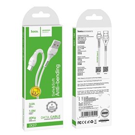 USB kabelis Hoco X37 Cool Power Type-C 1.0m baltas
