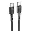 USB kabelis Hoco X83 60W Type-C to Type-C 1.0m juodas