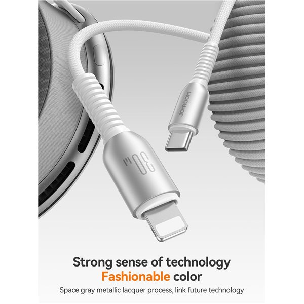 USB cable Joyroom S-A51 USB-C to Lightning 30W 1.2m light gray
