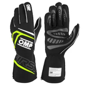 Karting Gloves OMP MY2025 Geltona Juoda FIA 8856-2018