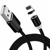 USB kabelis Magnetic Type-C magnetinis 1.0m juodas